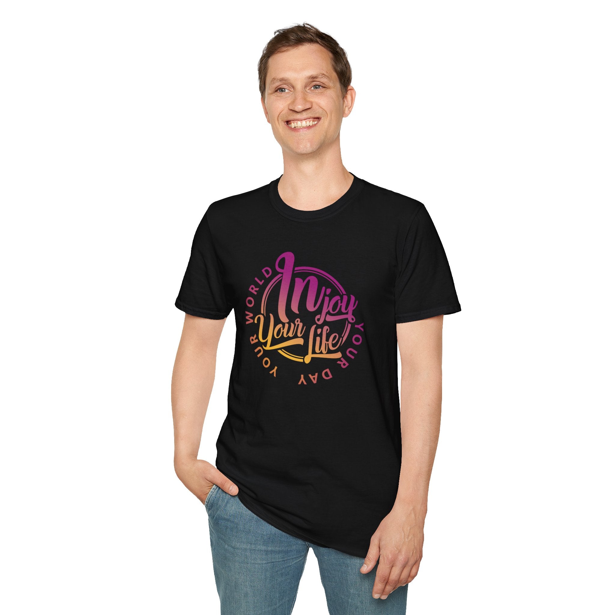 InJoy Your Life, Your Day, Your World - Unisex Softstyle T-Shirt