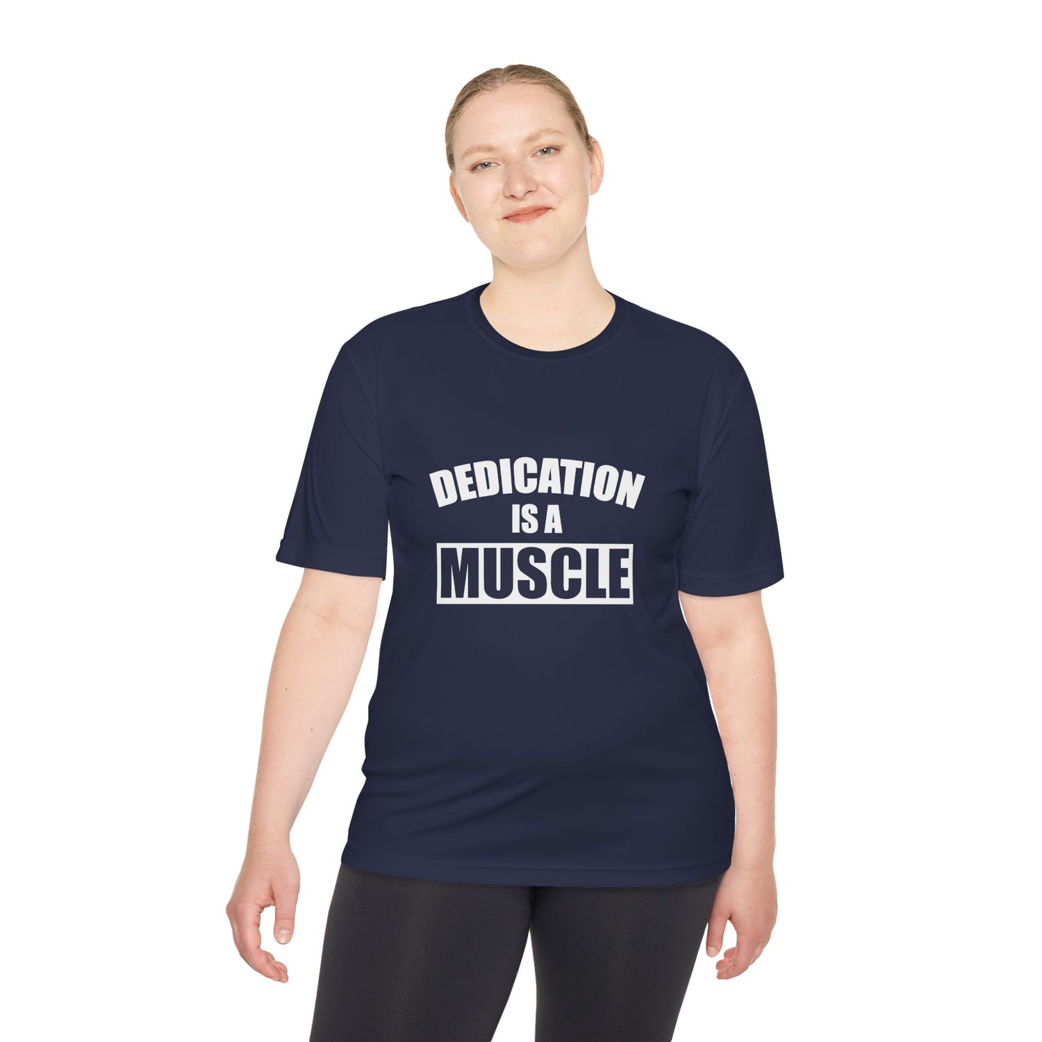 Dedication is a Muscle Performance Tee - Unisex Moisture Wicking Shirt for Fitness Lovers