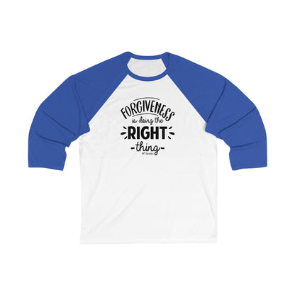 Forgiveness Baseball Tee - Unisex 3/4 Sleeve Raglan Shirt