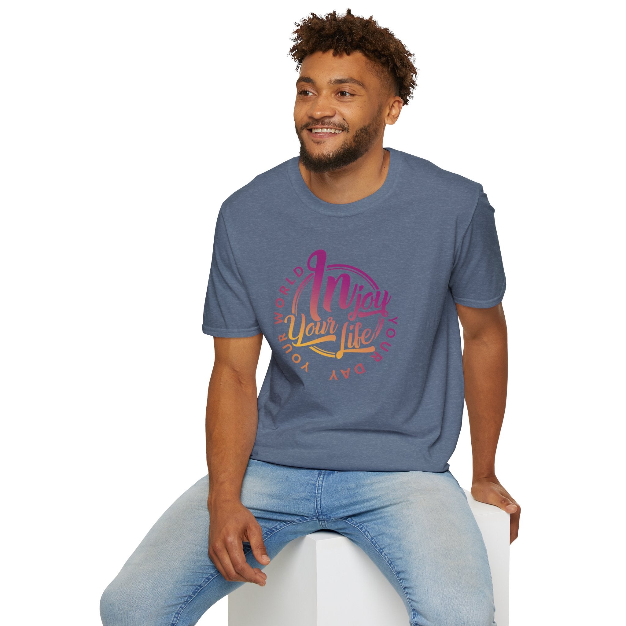 InJoy Your Life, Your Day, Your World - Unisex Softstyle T-Shirt