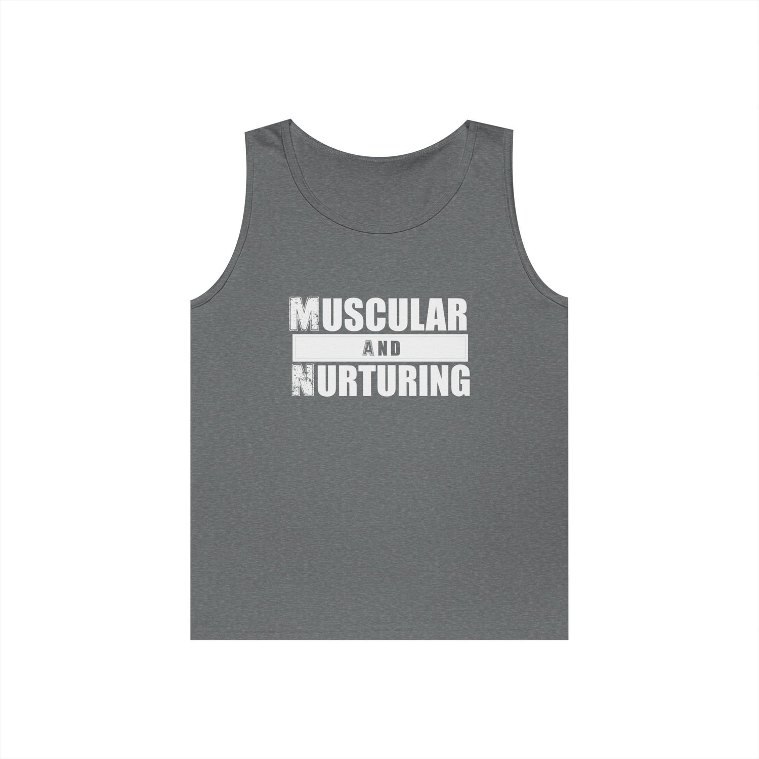Unisex Heavy Cotton Tank Top - Muscular and Nurturing
