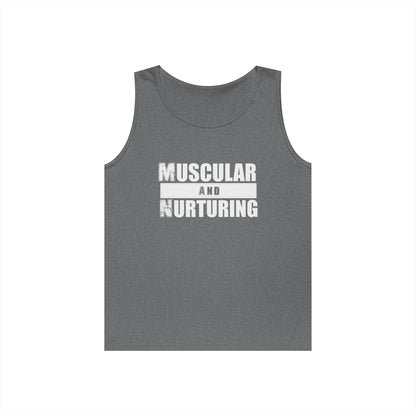 Unisex Heavy Cotton Tank Top - Muscular and Nurturing