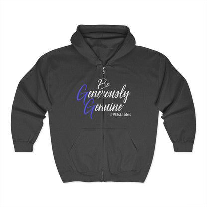 Be Generously Genuine Unisex Zip Hoodie