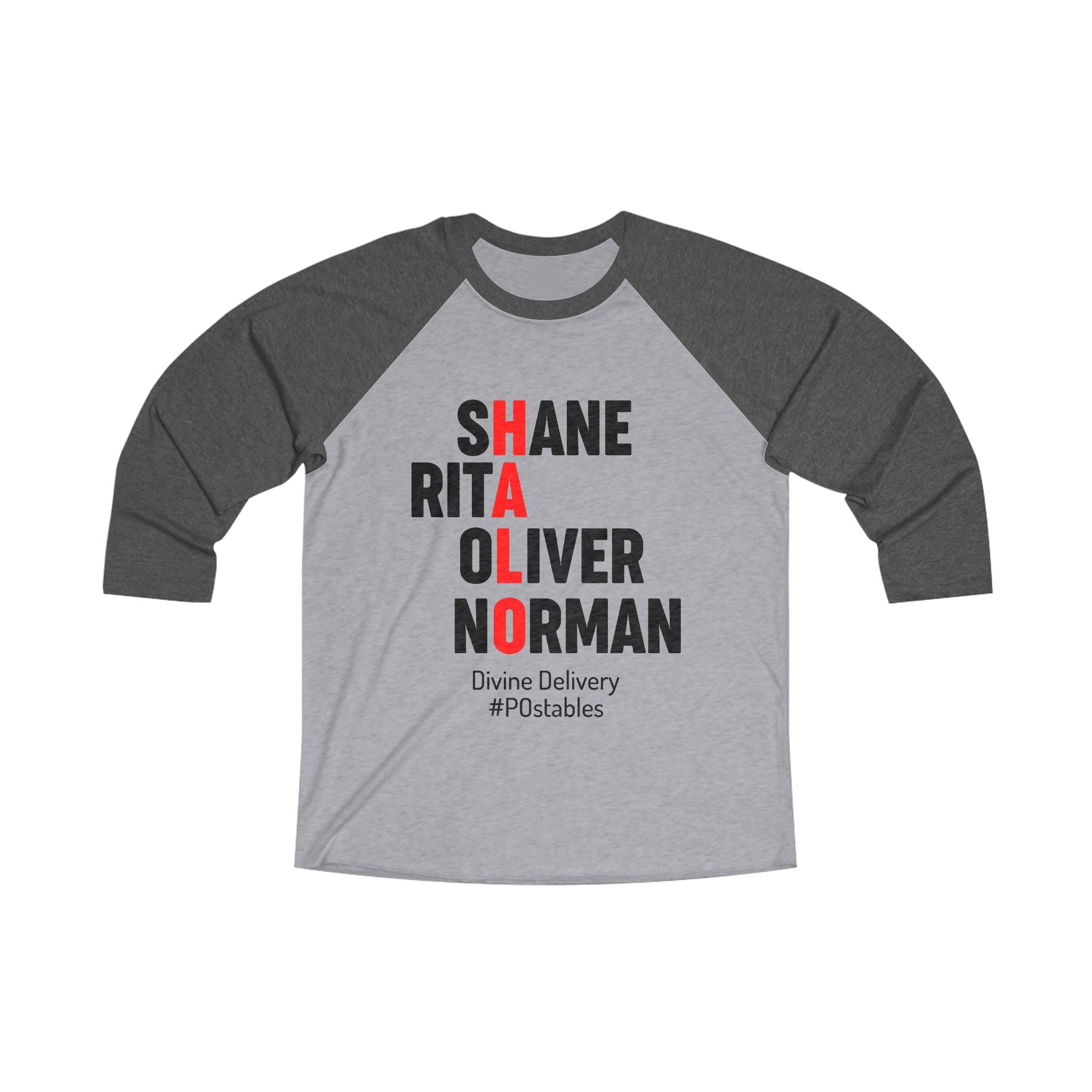 Personalized Divine Delivery Raglan Tee for Holidays &amp; Celebrations