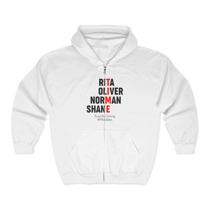 TIME Unisex Zip Hoodie