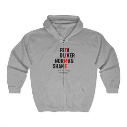 TIME Unisex Zip Hoodie