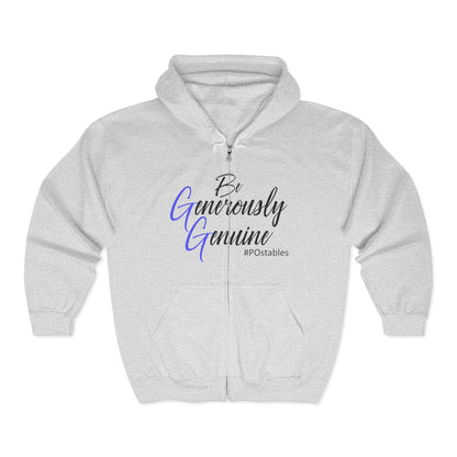 Be Generously Genuine Unisex Zip Hoodie