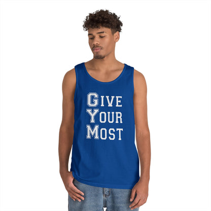 Motivational Gym Men Tank Top - Give Your Most