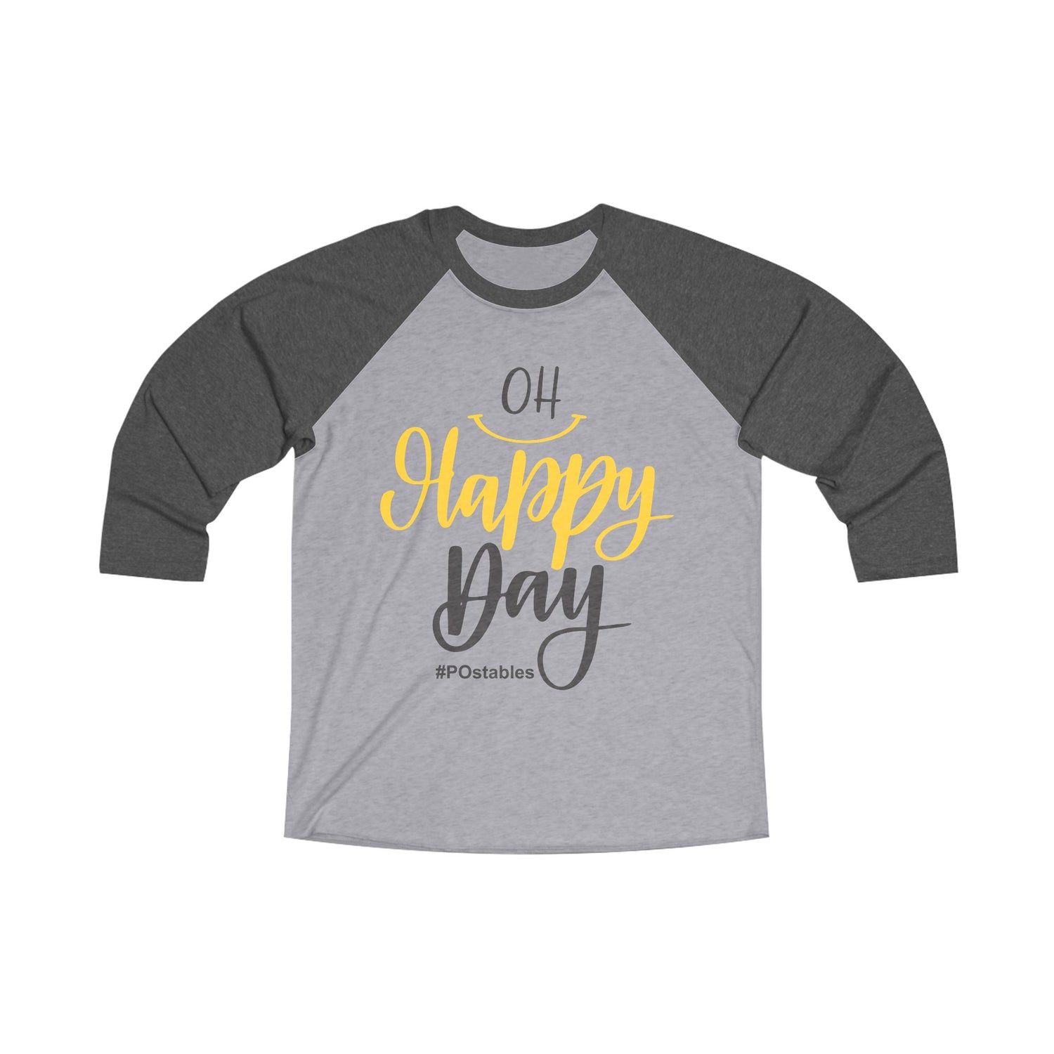 Unisex Tri-Blend Raglan Tee - Oh Happy Day Fun Shirt