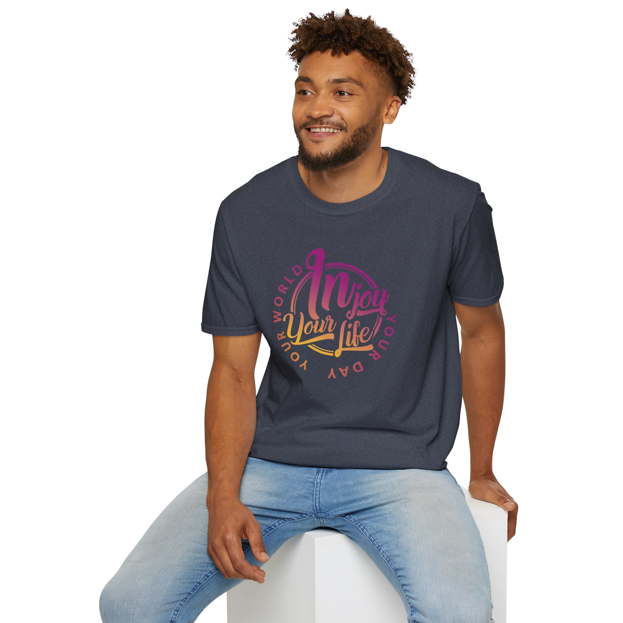 InJoy Your Life, Your Day, Your World - Unisex Softstyle T-Shirt