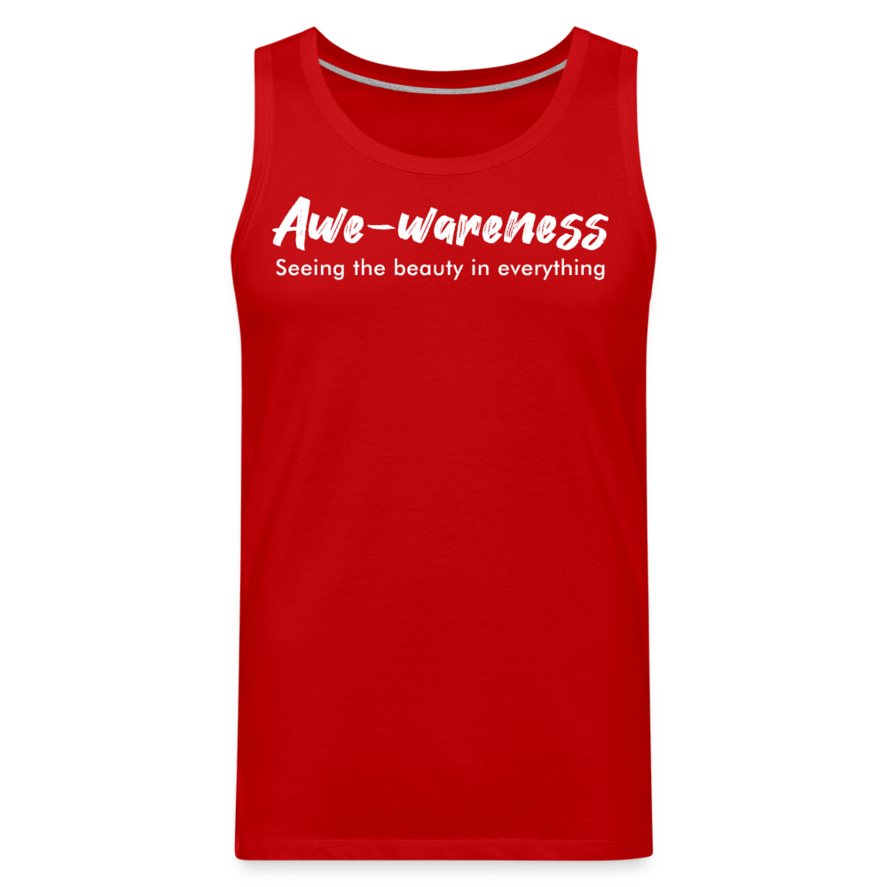 Awe Men’s Premium Tank - red