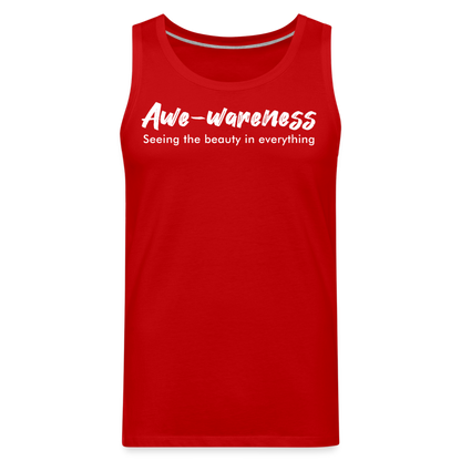 Awe Men’s Premium Tank - red