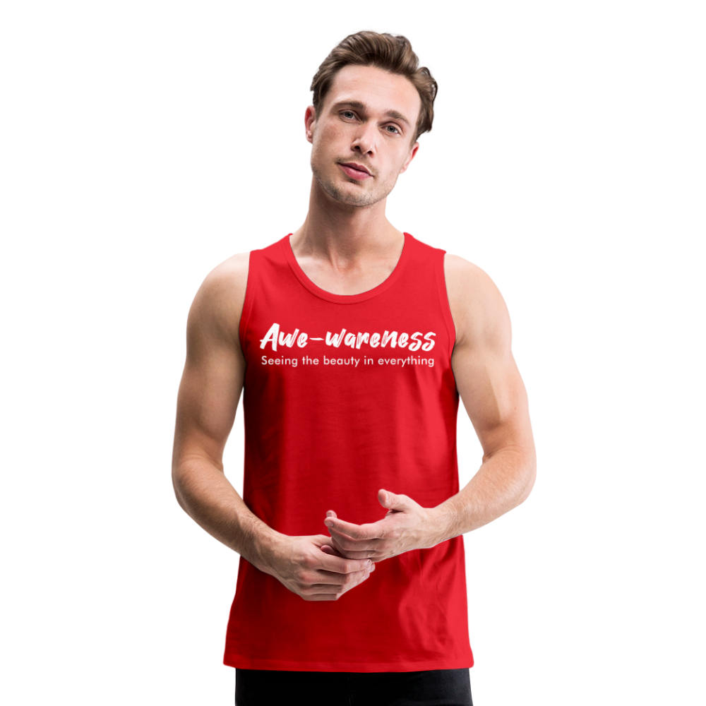 Awe Men’s Premium Tank - red