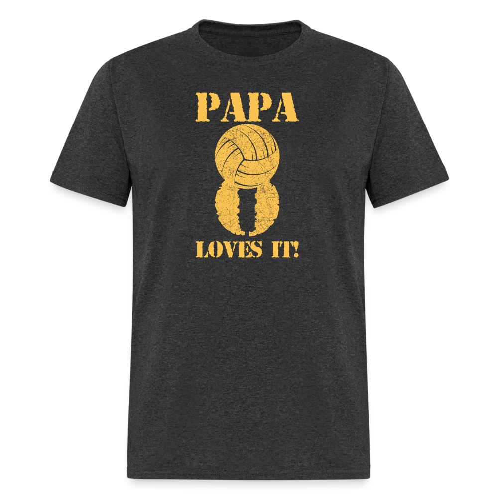 Papa Loves it 8th grade - heather black