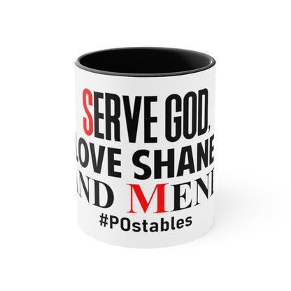 Serve God, Love Shane, and Mend Accent Mug