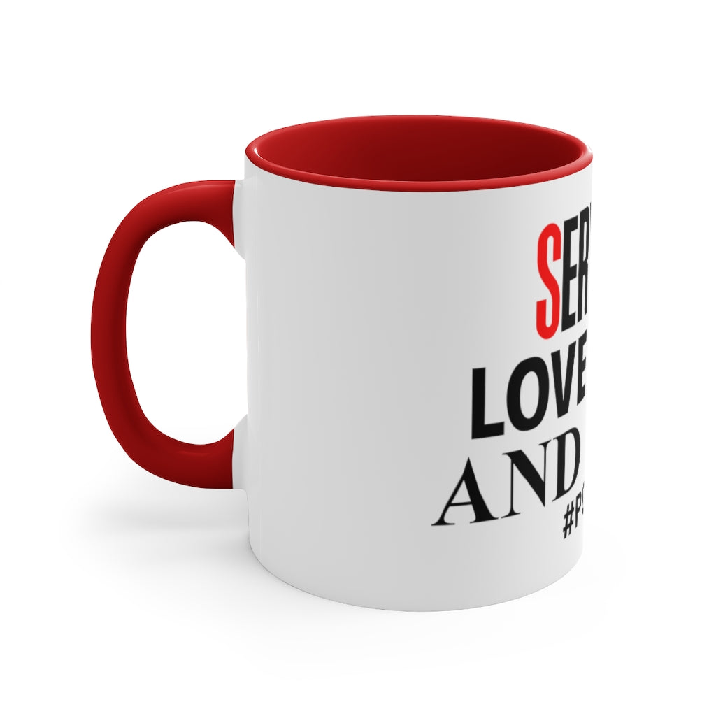 Serve God, Love Shane, and Mend Accent Mug