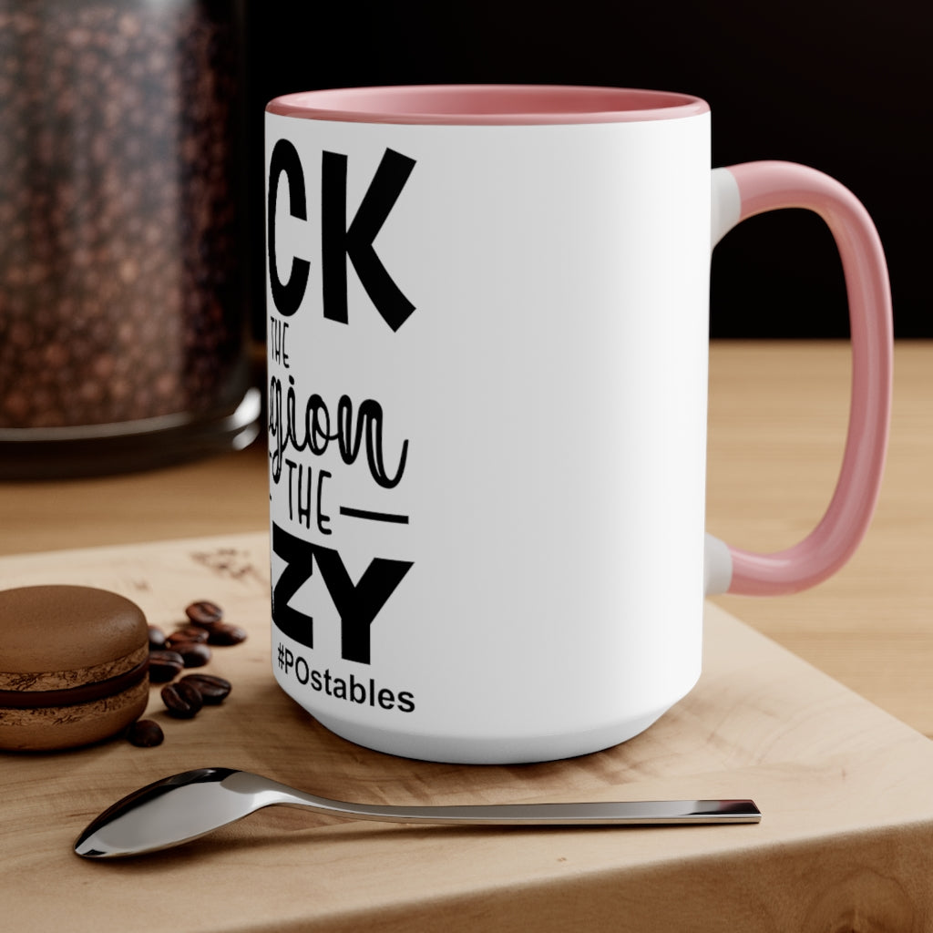 Luck is the religion of the lazy Accent Mug