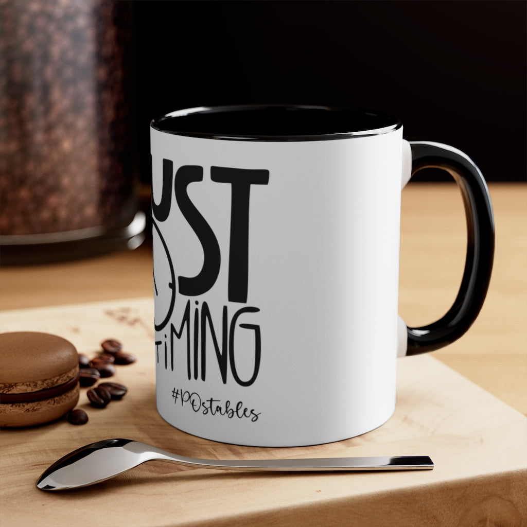 Trust The Timing Accent Mug