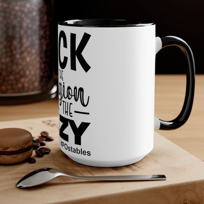 Luck is the religion of the lazy Accent Mug