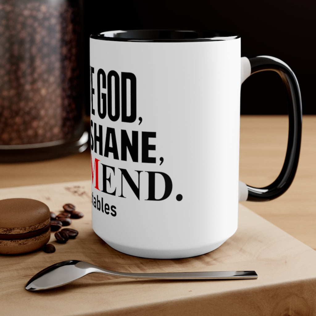 Serve God, Love Shane, and Mend Accent Mug