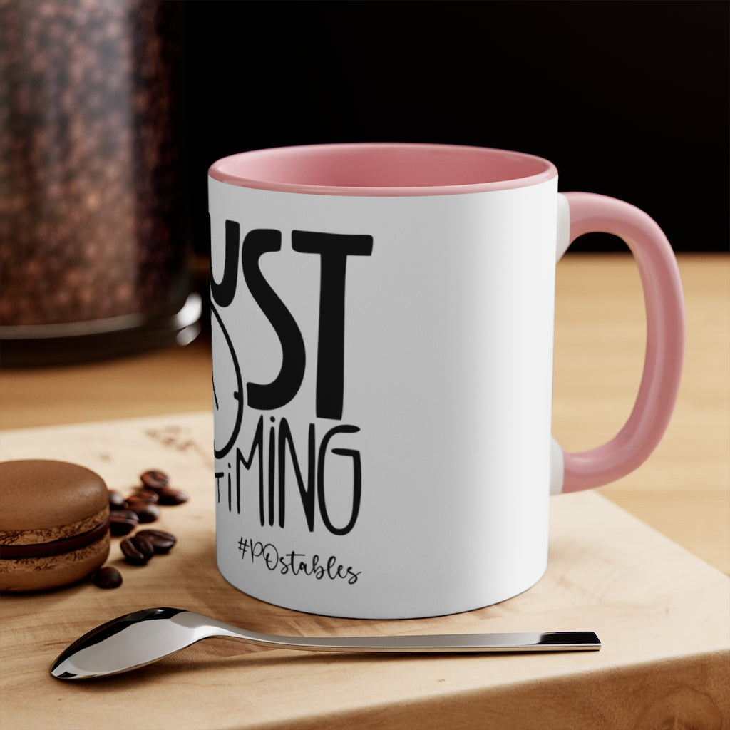 Trust The Timing Accent Mug