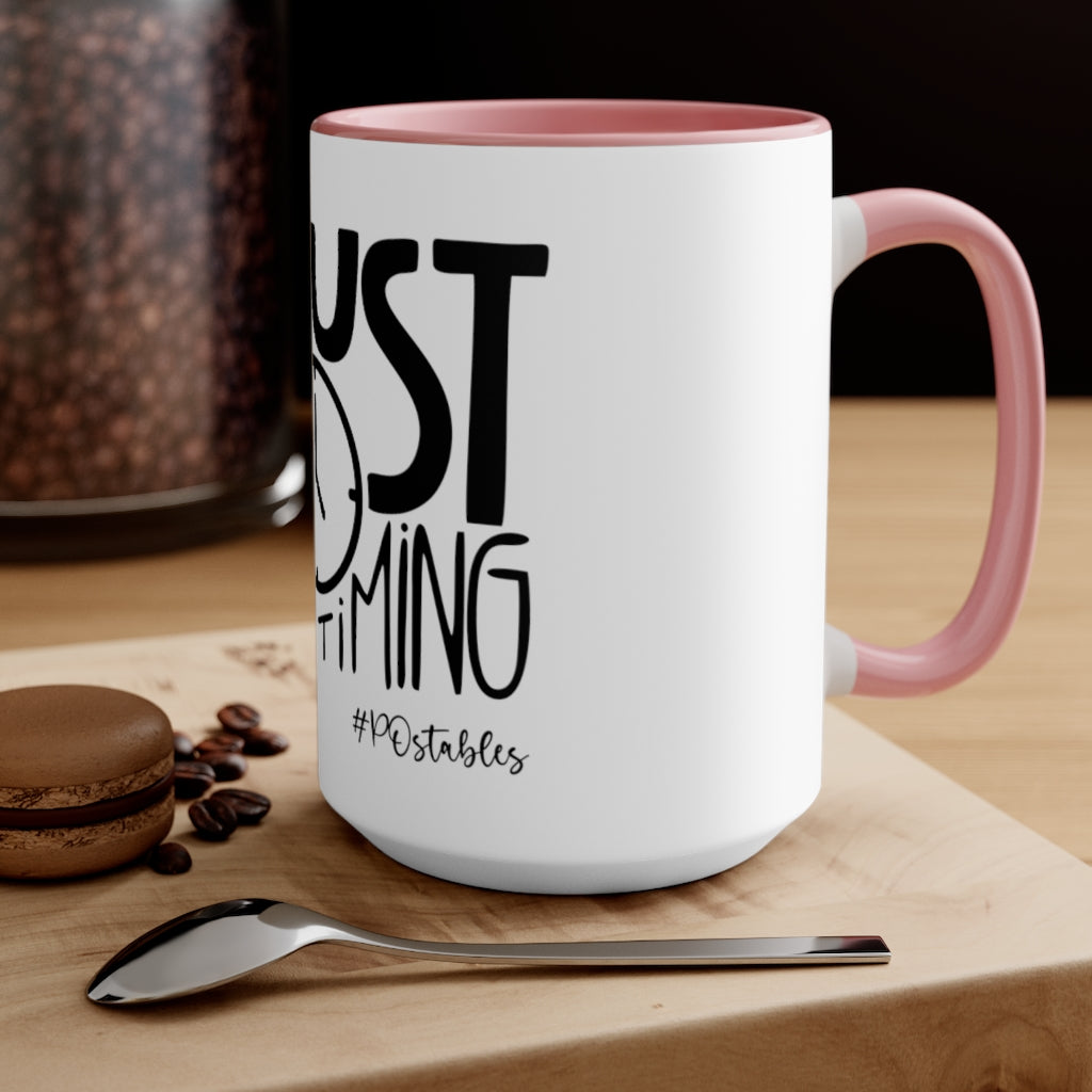 Trust The Timing Accent Mug