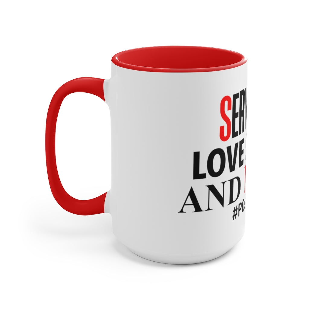 Serve God, Love Shane, and Mend Accent Mug