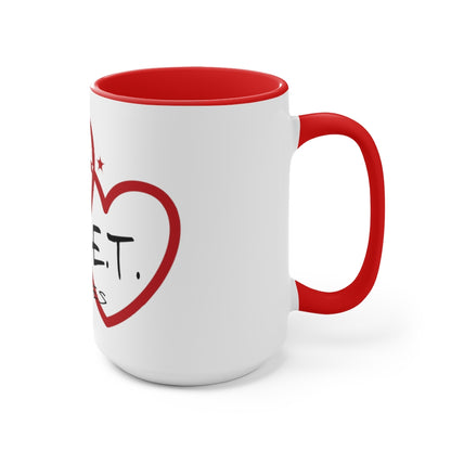 J.T. and E.T. Love Accent Mug