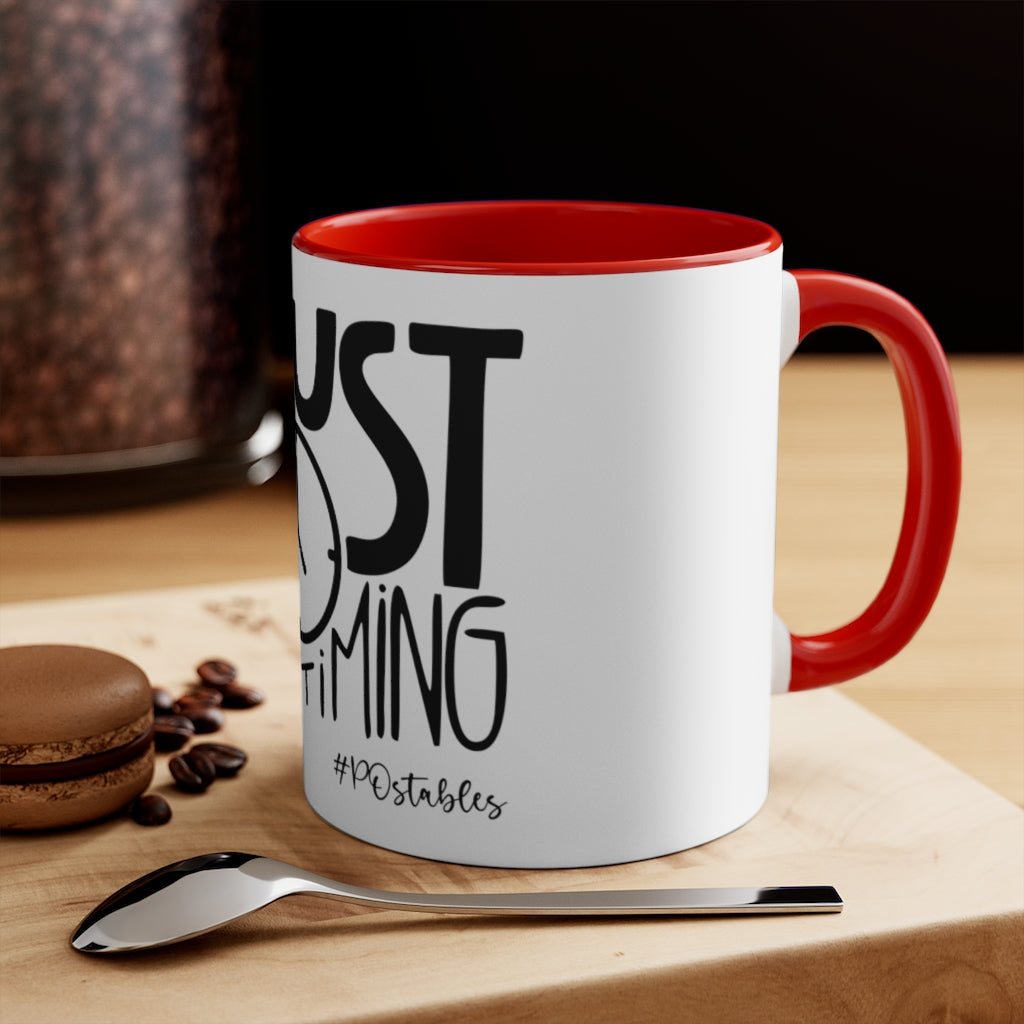 Trust The Timing Accent Mug