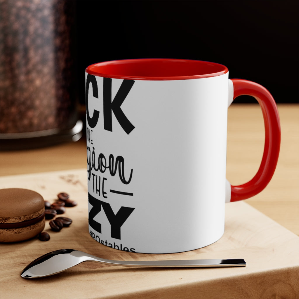 Luck is the religion of the lazy Accent Mug