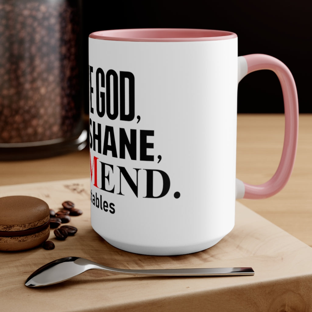 Serve God, Love Shane, and Mend Accent Mug