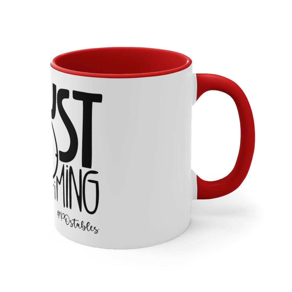 Trust The Timing Accent Mug