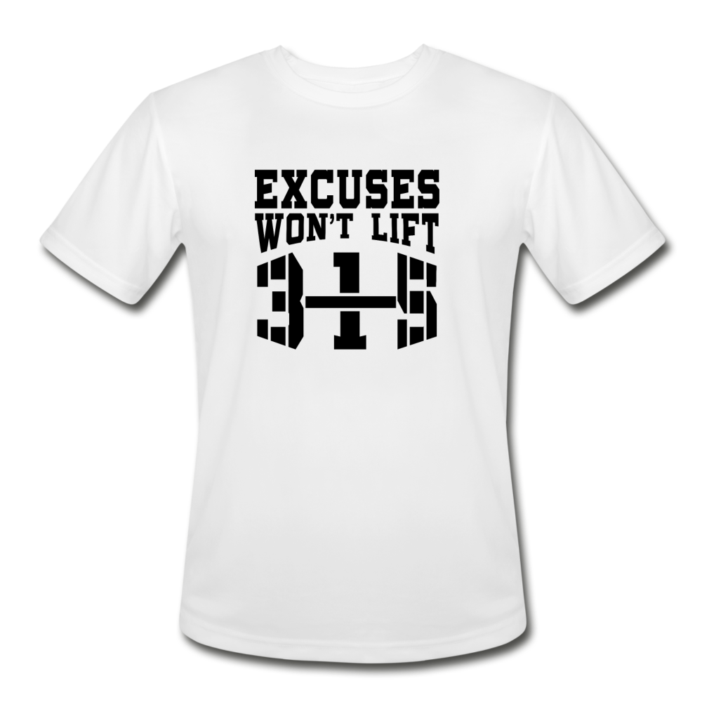 Excuses B Men’s Moisture Wicking Performance T-Shirt - white