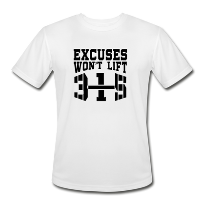 Excuses B Men’s Moisture Wicking Performance T-Shirt - white