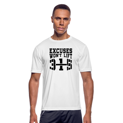 Excuses B Men’s Moisture Wicking Performance T-Shirt - white