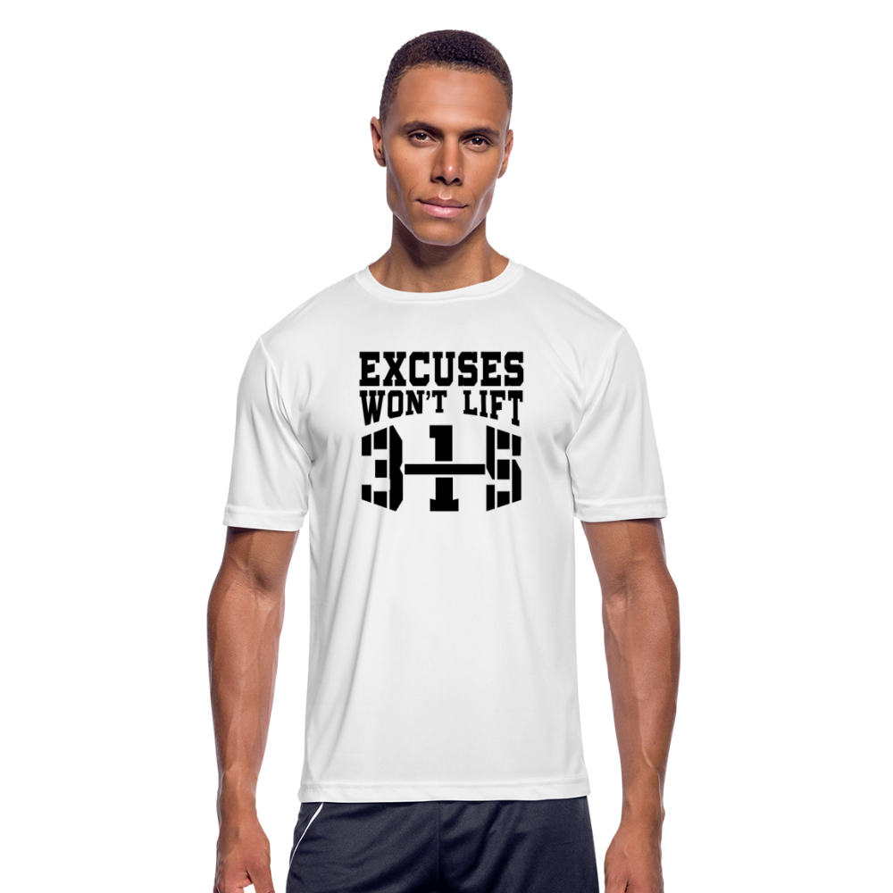 Excuses B Men’s Moisture Wicking Performance T-Shirt - white