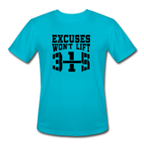 Excuses B Men’s Moisture Wicking Performance T-Shirt - turquoise