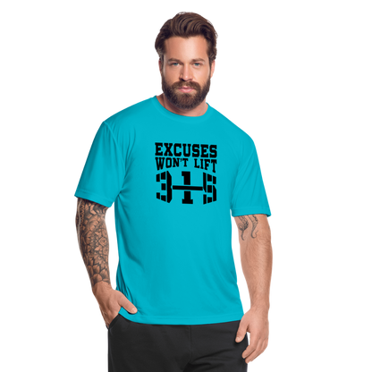 Excuses B Men’s Moisture Wicking Performance T-Shirt - turquoise