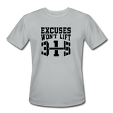 Excuses B Men’s Moisture Wicking Performance T-Shirt - silver