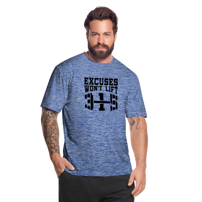 Excuses B Men’s Moisture Wicking Performance T-Shirt - heather blue