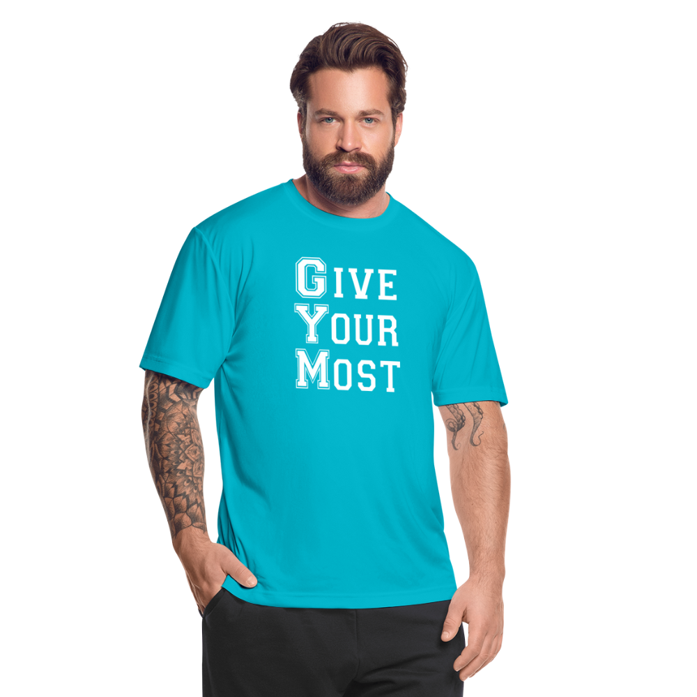 GYM W Men’s Moisture Wicking Performance T-Shirt - turquoise