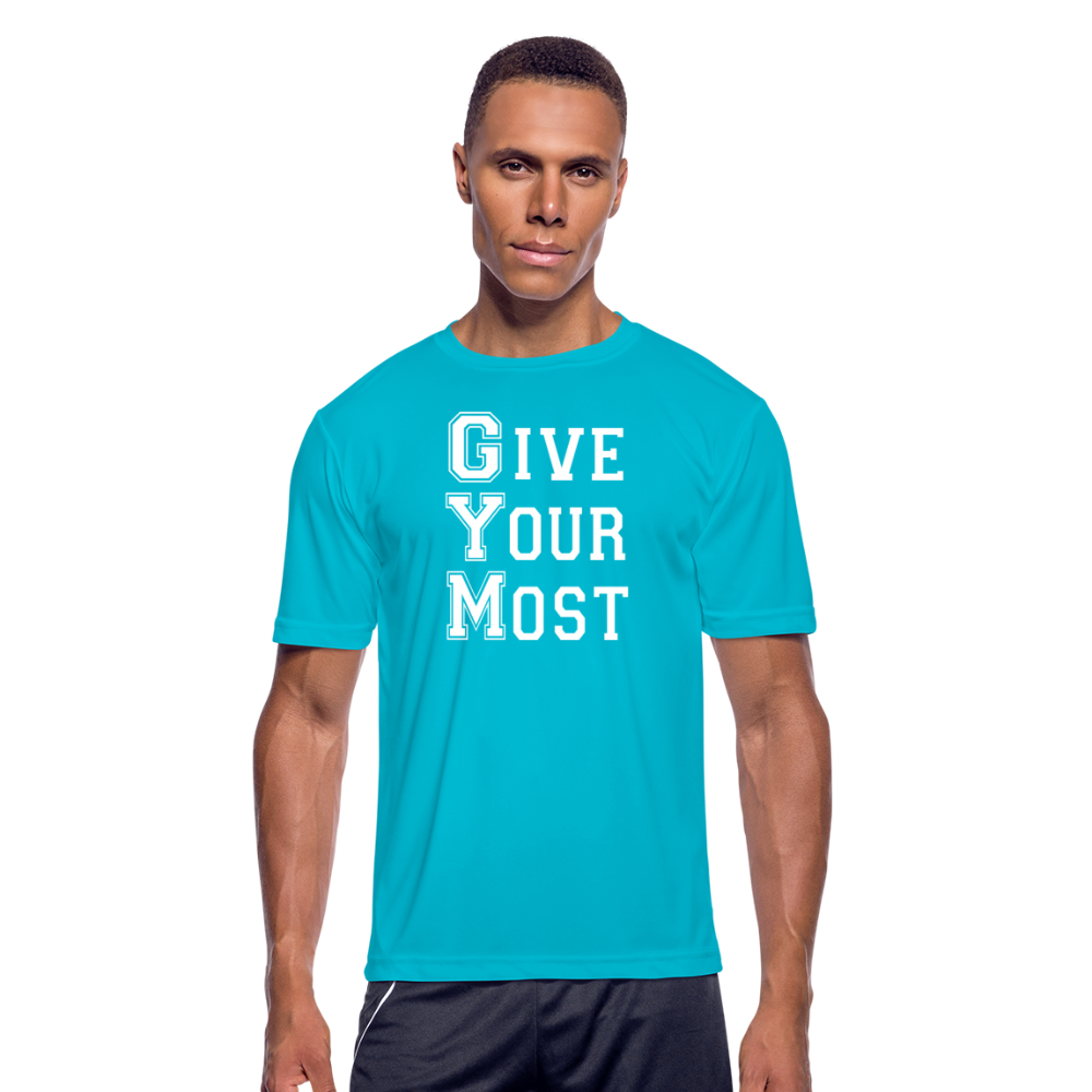 GYM W Men’s Moisture Wicking Performance T-Shirt - turquoise