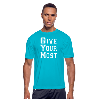 GYM W Men’s Moisture Wicking Performance T-Shirt - turquoise