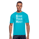 GYM W Men’s Moisture Wicking Performance T-Shirt - turquoise