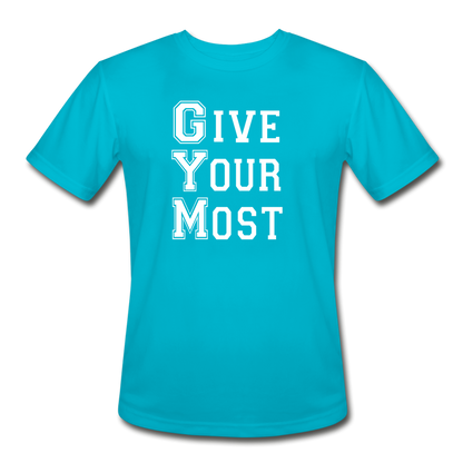 GYM W Men’s Moisture Wicking Performance T-Shirt - turquoise