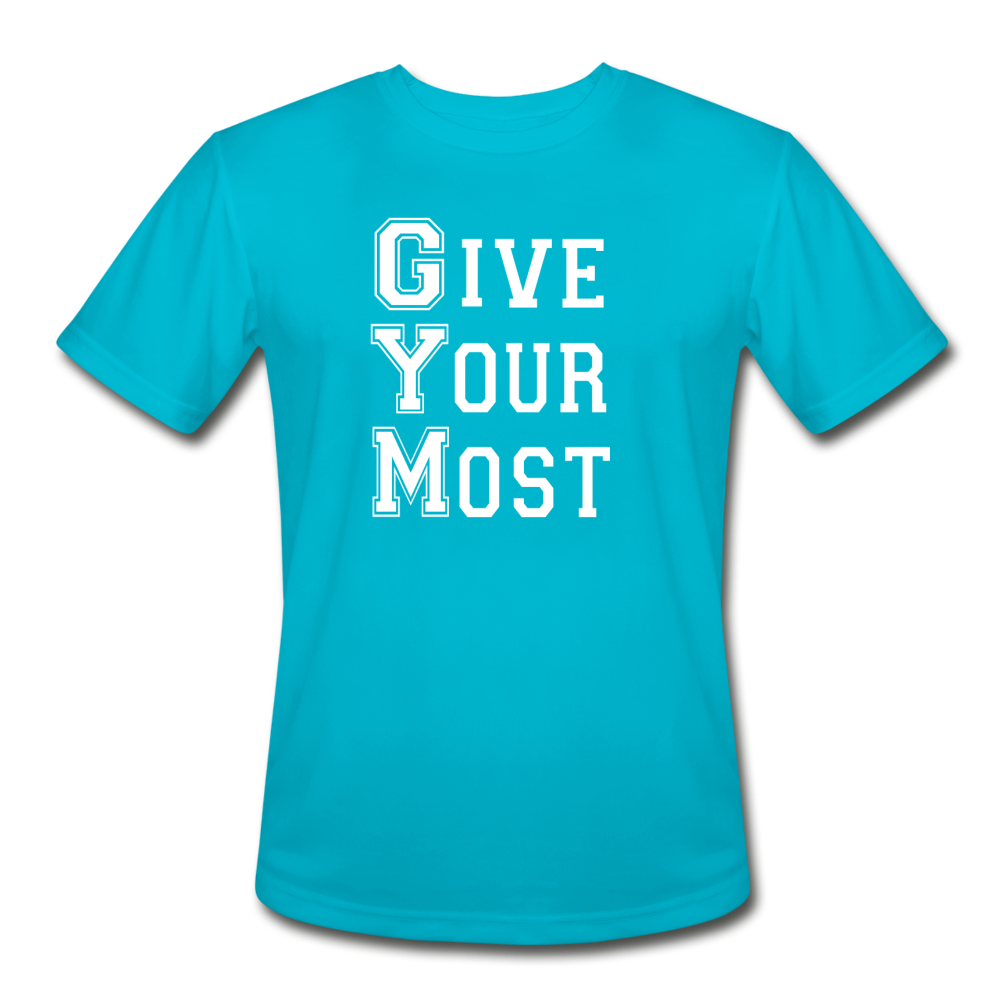 GYM W Men’s Moisture Wicking Performance T-Shirt - turquoise