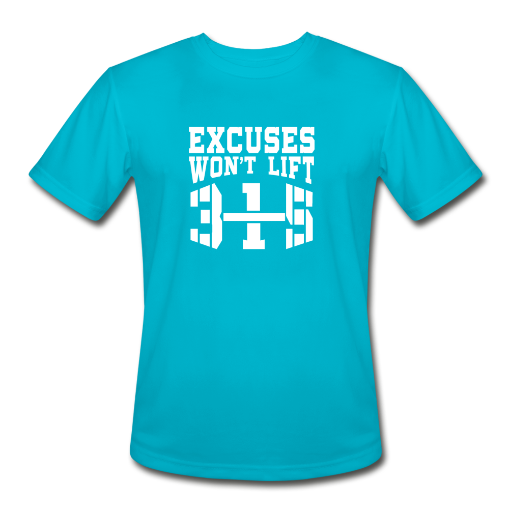 Excuses W Men’s Moisture Wicking Performance T-Shirt - turquoise