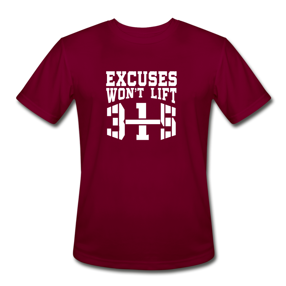 Excuses W Men’s Moisture Wicking Performance T-Shirt - burgundy