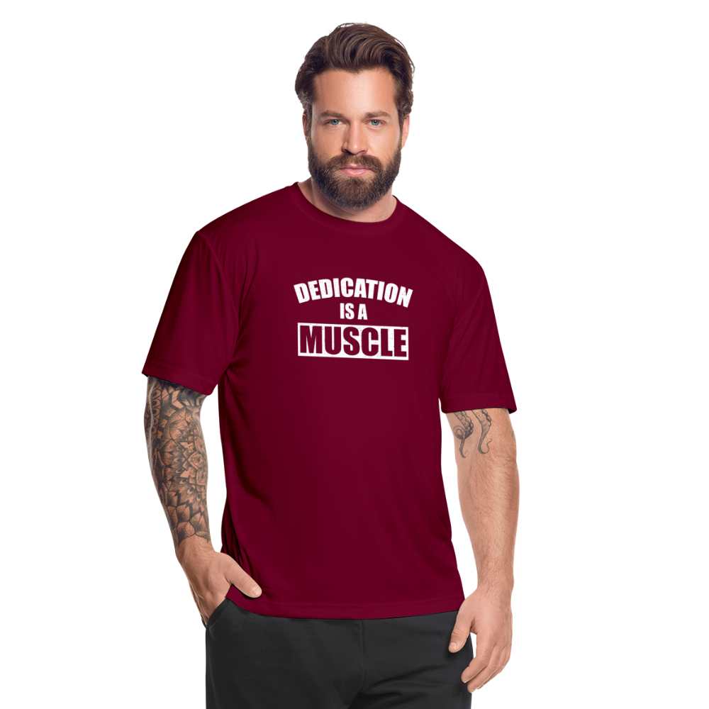 Dedication W Men’s Moisture Wicking Performance T-Shirt - burgundy