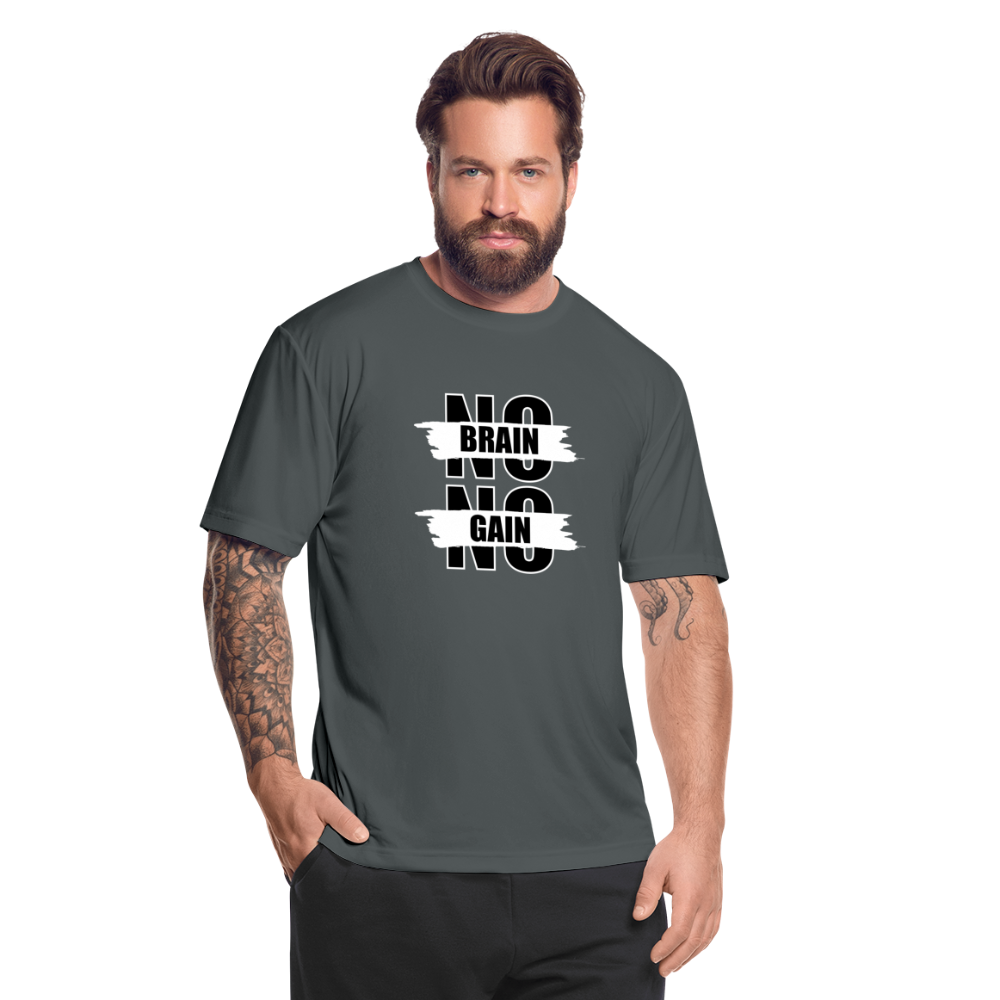 NBNG B Men’s Moisture Wicking Performance T-Shirt - charcoal